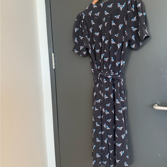 Karen Walker HI THERE (Anthropologie) size 6 EUC Dress with Blue Floral Design - Picture 3 of 14